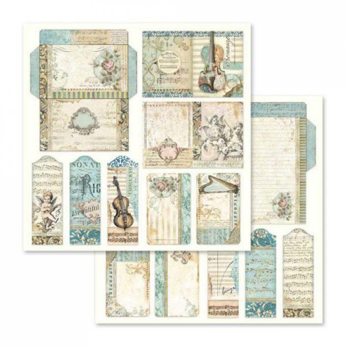 Papier scrapbooking, 30.5x30.5cm, Music, Stamperia