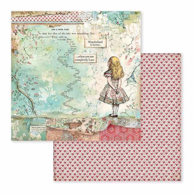 Papier scrapbooking, 30.5x30.5cm, Alice