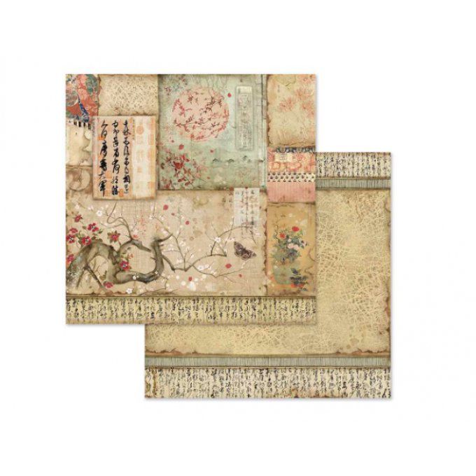 Papier scrapbooking, 30.5x30.5cm, Oriental garden - Stamperia