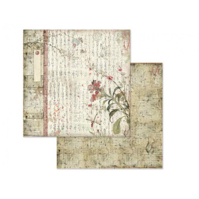 Papier scrapbooking, 30.5x30.5cm, Oriental garden - Stamperia