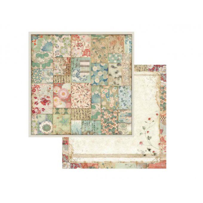 Papier scrapbooking, 30.5x30.5cm, Oriental garden - Stamperia