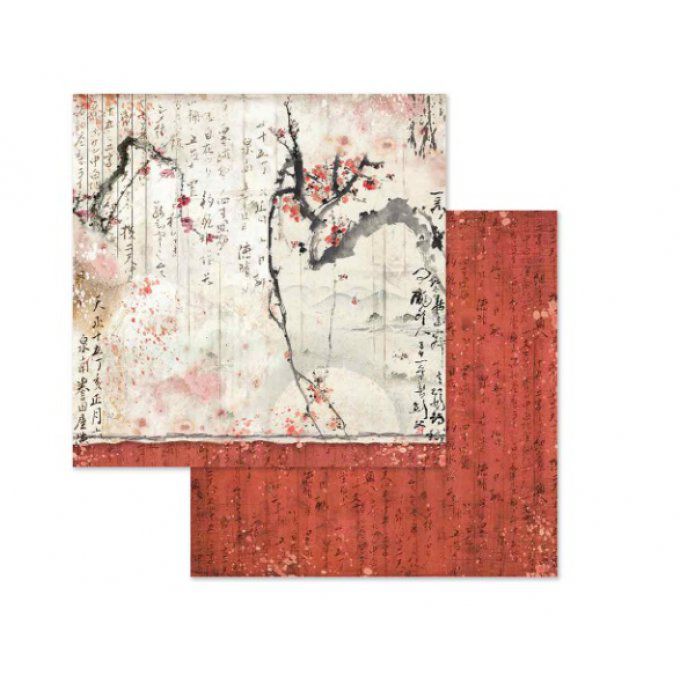 Papier scrapbooking, 30.5x30.5cm, Oriental garden - Stamperia