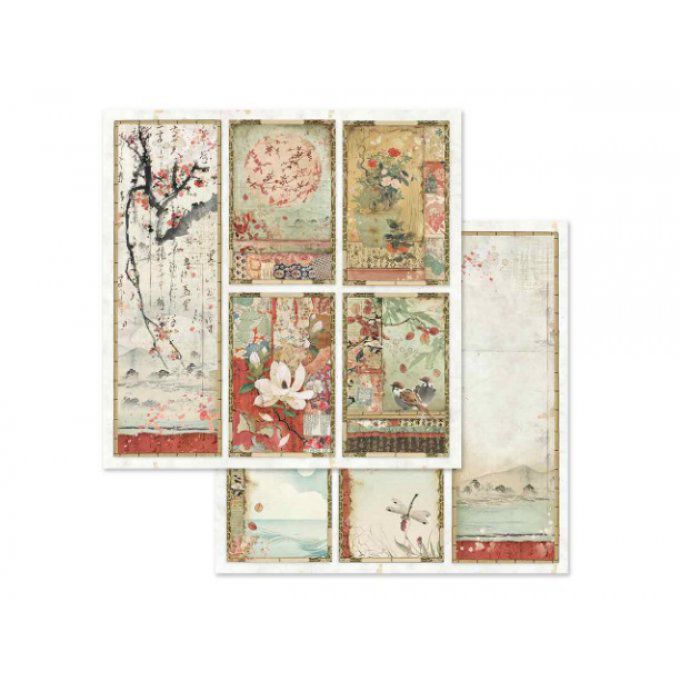 Papier scrapbooking, 30.5x30.5cm, Oriental garden - Stamperia