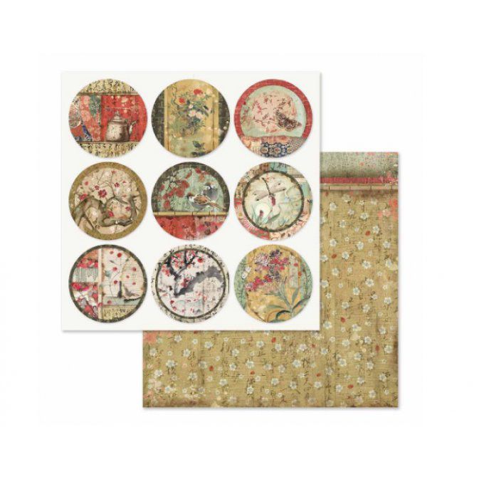 Papier scrapbooking, 30.5x30.5cm, Oriental garden - Stamperia