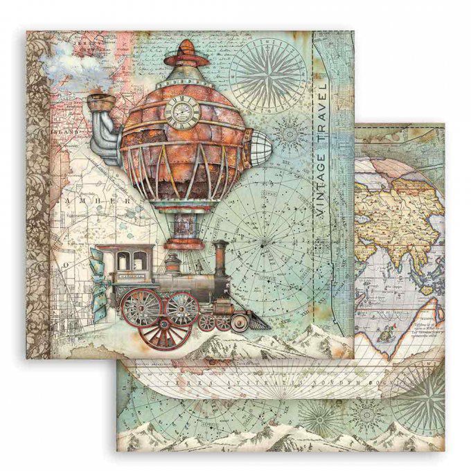 Collection Sir vagabond, 30x30cm - 10 feuilles motif recto verso - Stamperia