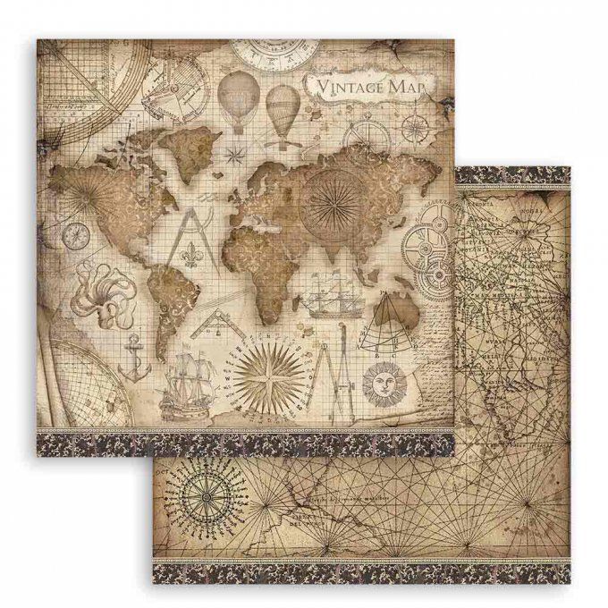 Collection Sir vagabond, 30x30cm - 10 feuilles motif recto verso - Stamperia