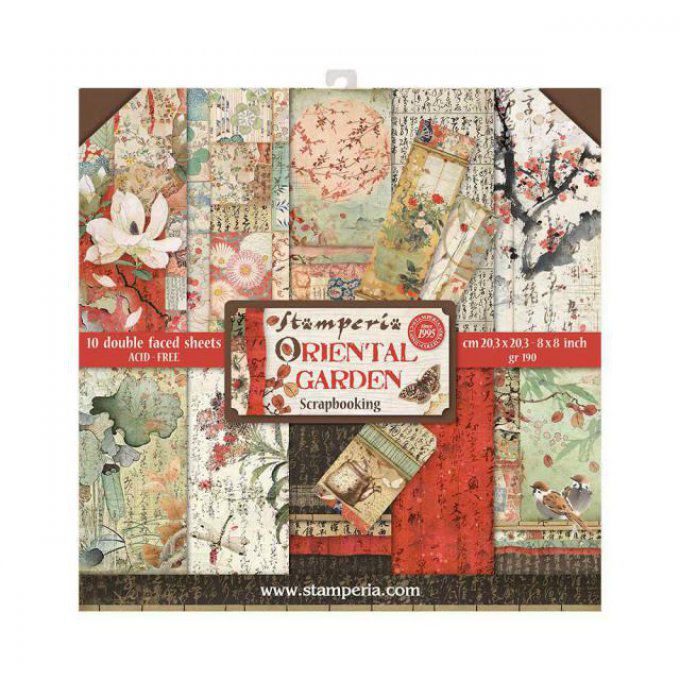 Papier scrapbooking, 20x20cm, Oriental Garden  - Stamperia