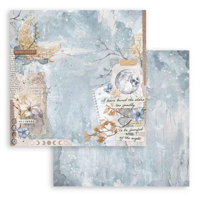 Collection Secret diary, 20x20cm - 10 feuilles motif recto verso - Stamperia