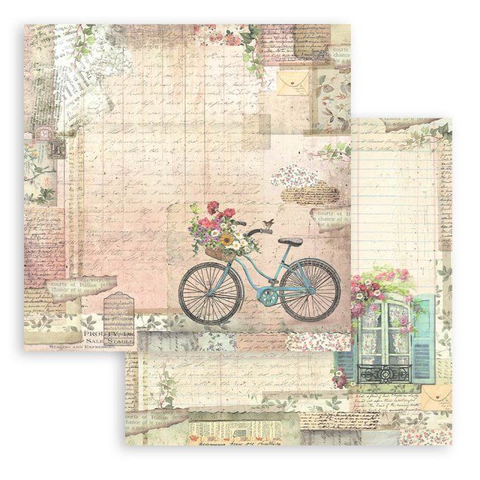 Collection Garden, 20x20cm - 10 feuilles motif recto verso - Stamperia