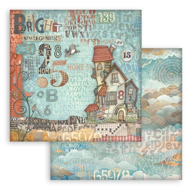 Papier scrapbooking, 20x20cm, Furry friends - Stamperia - 10 feuilles