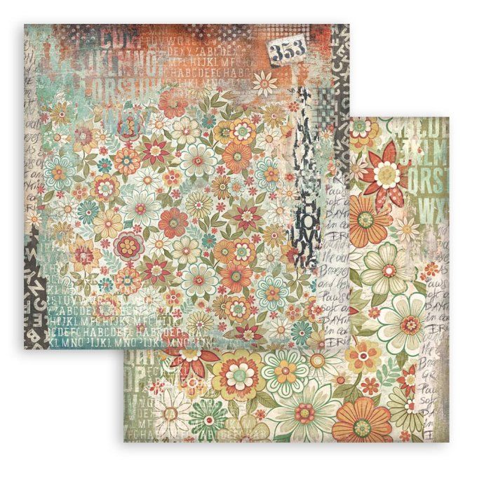 Papier scrapbooking, 20x20cm, Furry friends - Stamperia - 10 feuilles - Background