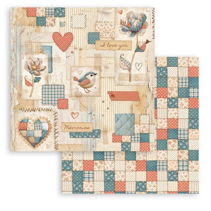 Papier scrapbooking, 20x20cm, Family - Stamperia - 10 feuilles