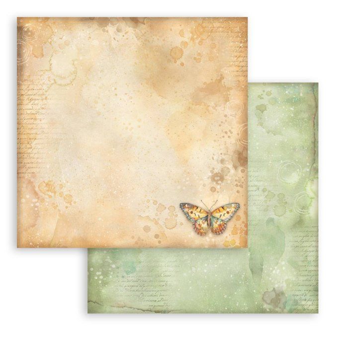 Collection Daisy Art, 20x20cm - 10 feuilles motif recto verso - Stamperia - Fonds