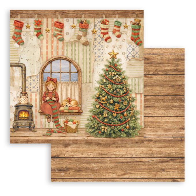 Stamperia - Papier scrapbooking, 20x20cm, 10 feuilles, Silent night