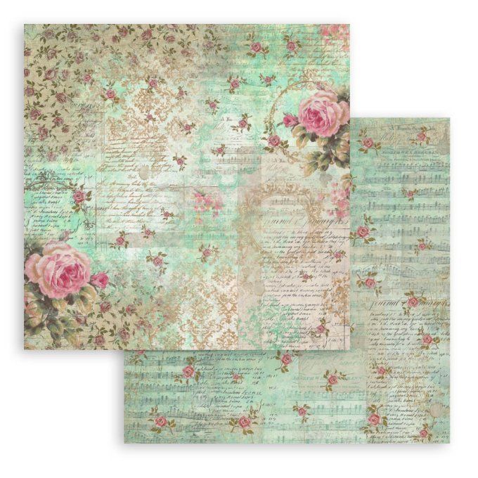 Collection Precious, 20x20cm - 10 feuilles motif recto verso - Stamperia - 190g