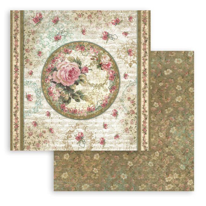 Collection Precious, 20x20cm - 10 feuilles motif recto verso - Stamperia - 190g