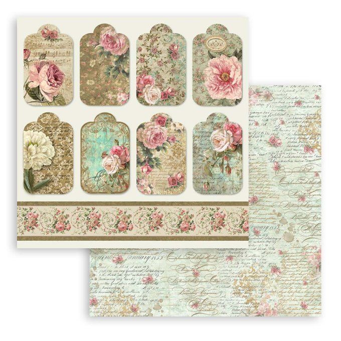 Collection Precious, 20x20cm - 10 feuilles motif recto verso - Stamperia - 190g