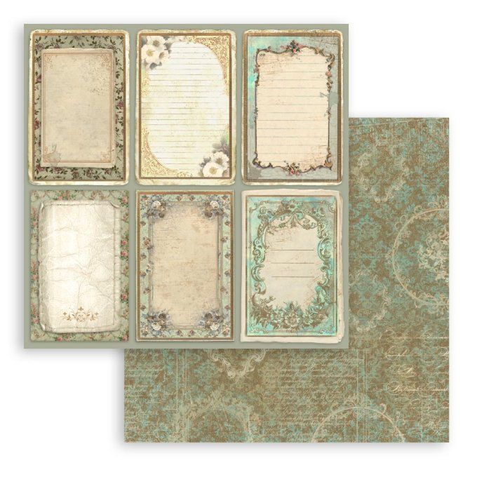 Collection Precious, 20x20cm - 10 feuilles motif recto verso - Stamperia - 190g