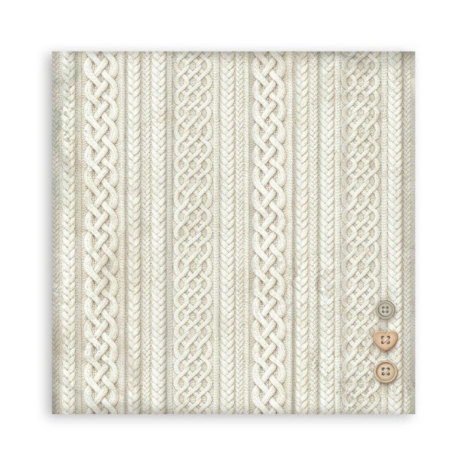 Papier scrapbooking, 20x20cm, White christmas - Stamperia - 22 feuilles  - motif recto