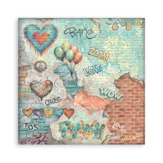 Papier scrapbooking, 20x20cm, Furry friends 2 - Stamperia - 22 feuilles 