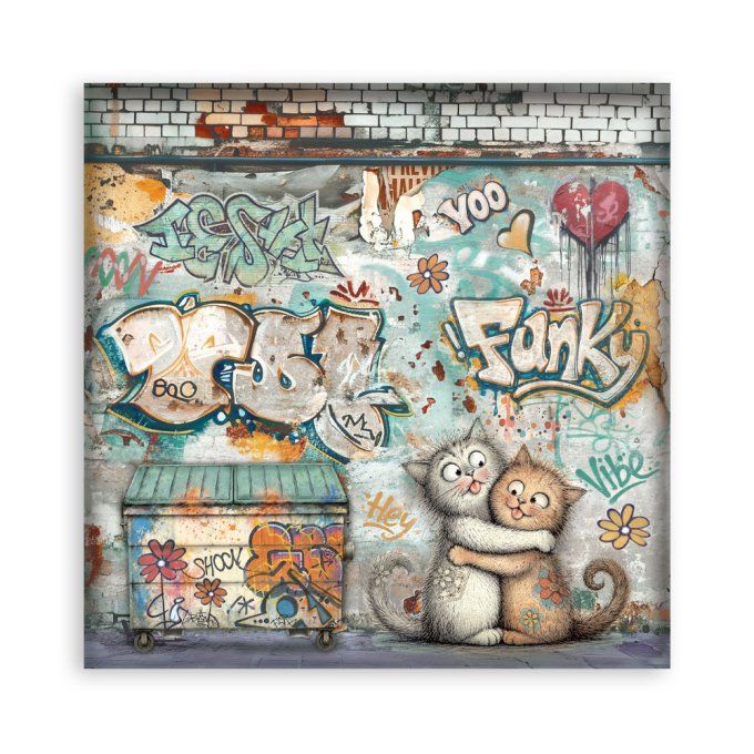 Papier scrapbooking, 20x20cm, Furry friends 2 - Stamperia - 22 feuilles 