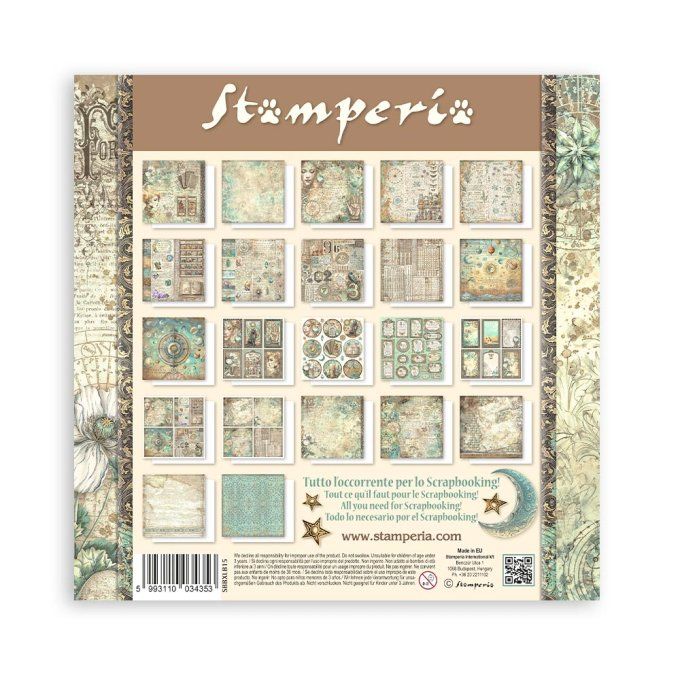 Collection Fortune, 30x30cm - 22 feuilles motif recto - Stamperia - 190g