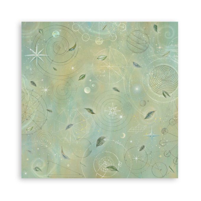 Papier scrapbooking, 30.5x30.5cm, A new beginning, Stamperia - 22 feuilles - motif recto