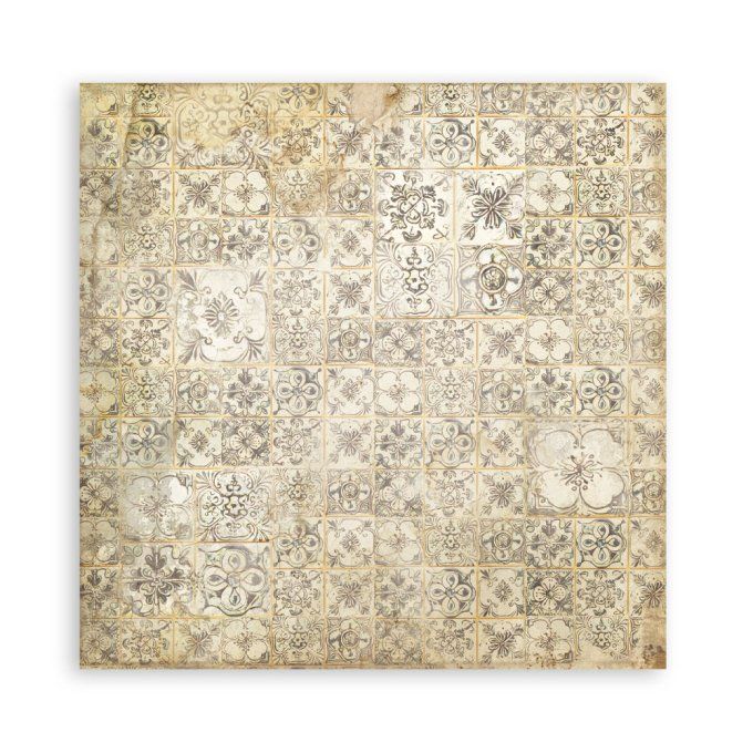 Papier scrapbooking, 30x30cm, All around  - Stamperia - 22 feuilles, motif recto 