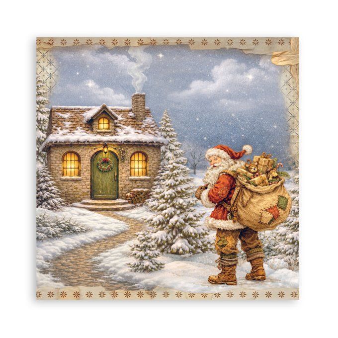 Collection Silent night, 30x30cm - 22 feuilles motif recto - Stamperia - 190g