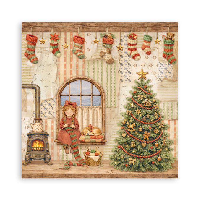 Collection Silent night, 30x30cm - 22 feuilles motif recto - Stamperia - 190g