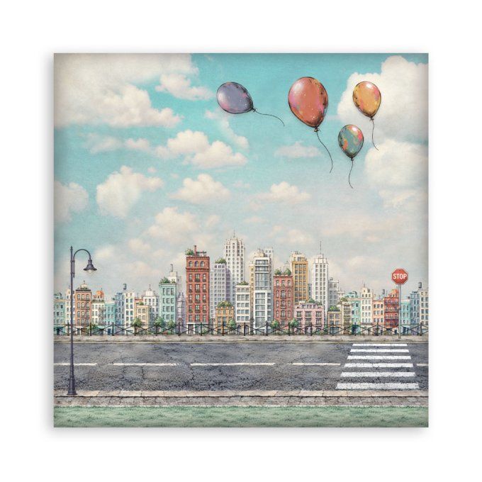 Papier scrapbooking, 30.5x30.5cm, Furry friends 2 - Stamperia - 22 feuilles - motif recto