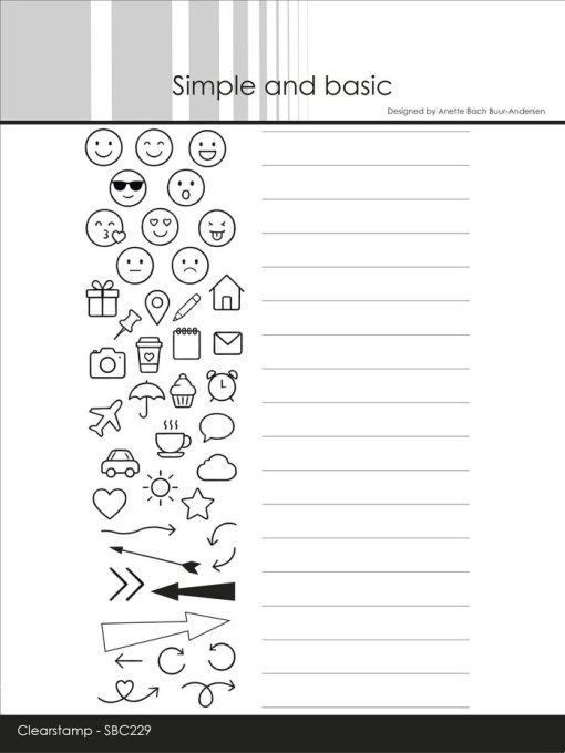 Planche de Tampons clears, Planner - Format A6