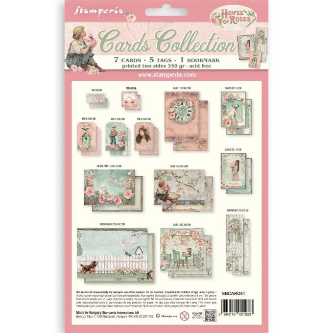Cartes, collection : House of roses - Stamperia