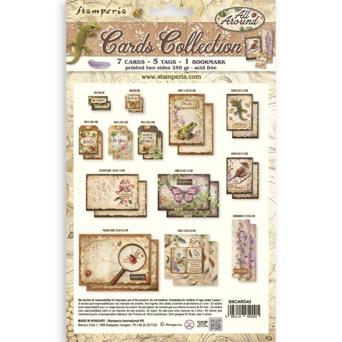 Cartes, collection : All around - Stamperia 