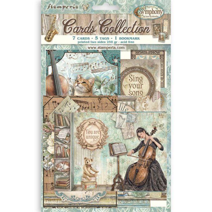 Cartes, collection : Symphony - Stamperia 