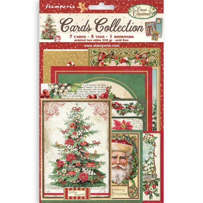 Cartes, collection : Classic christmas - Stamperia 