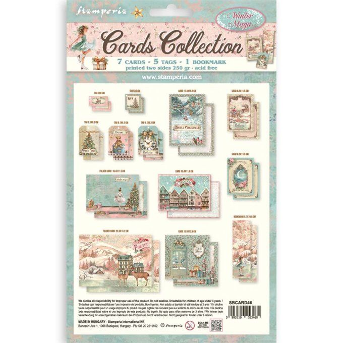 Cartes, collection : Winter magic - Stamperia