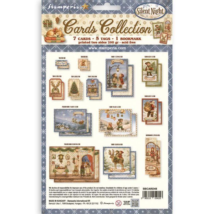 Cartes, collection : Silent night - Stamperia