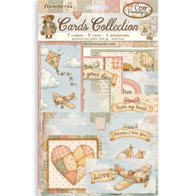 Cartes, collection : Cozy family - Stamperia