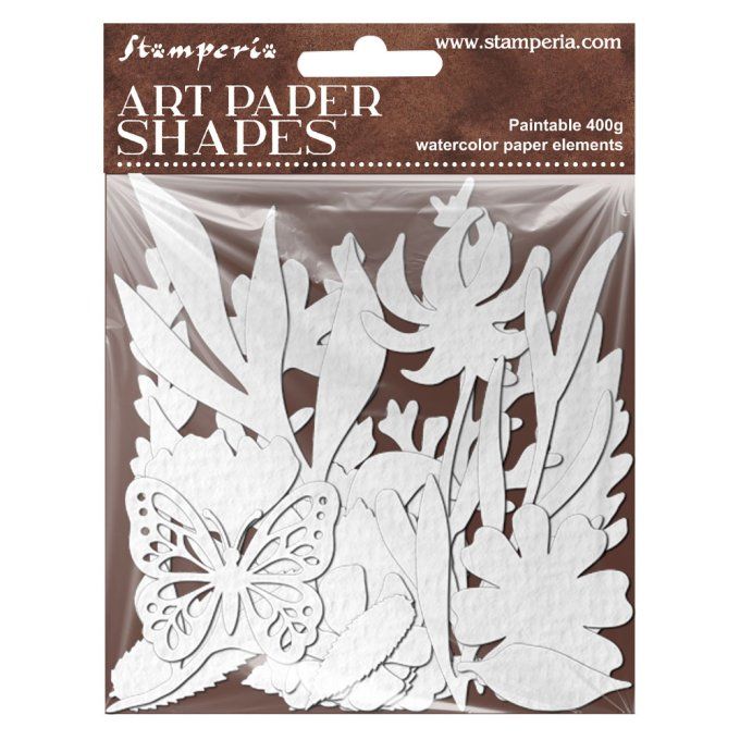 Die-cuts en papier aquarelle, 400gsm, collection : Flowers and Poems
