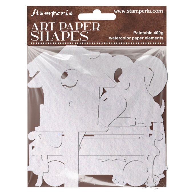 Die-cuts en papier aquarelle, 400gsm, collection : Furry friends 2
