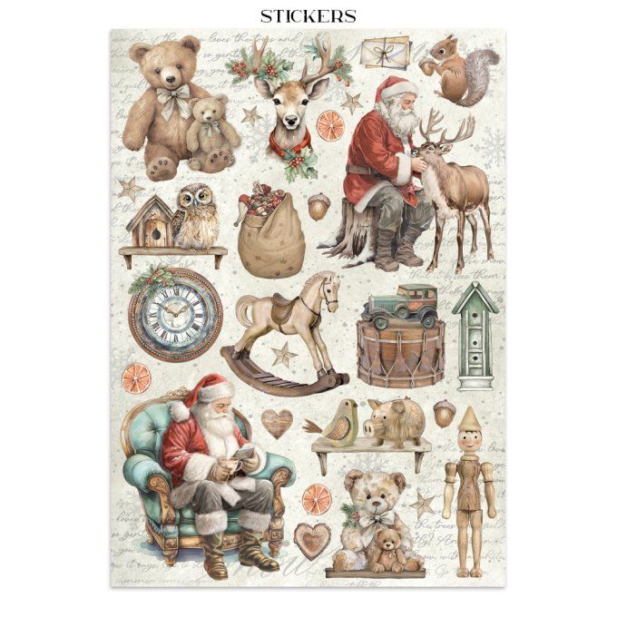 Stamperia, Junk Journal Collection The owl's house - Fond, stickers, découpages