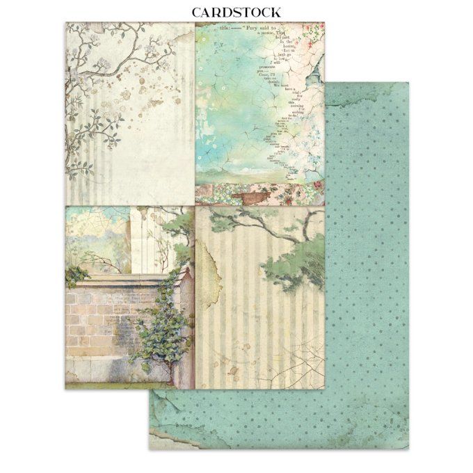 Stamperia, Junk Journal Collection Alice in christmas - Fond, découpages