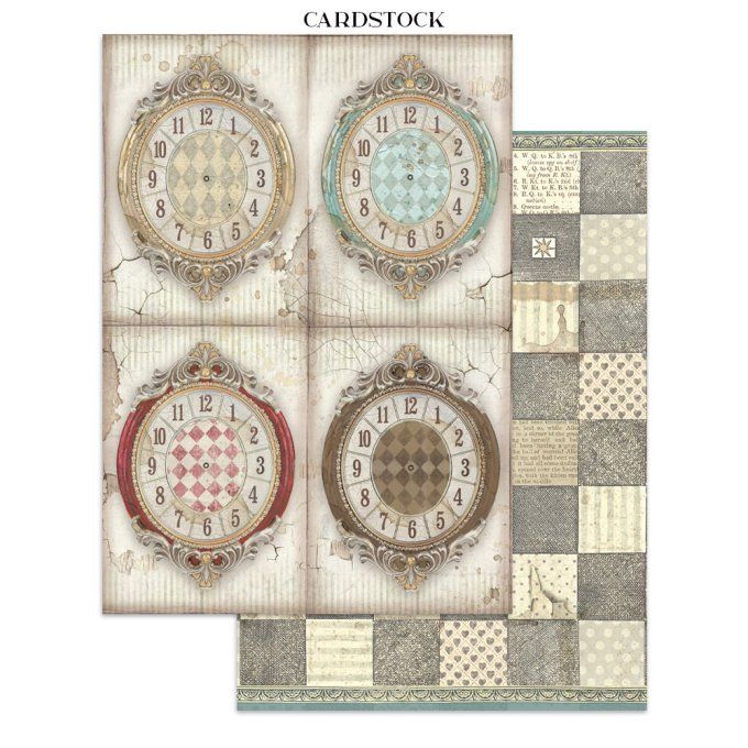 Stamperia, Junk Journal Collection Alice in christmas - Fond, découpages