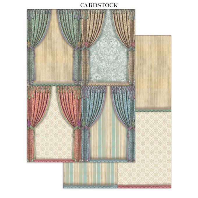 Stamperia, Junk Journal Collection Alice in christmas - Fond, découpages
