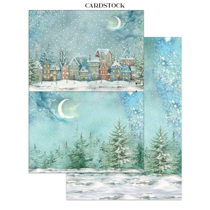 Stamperia, Junk Journal Collection Alice in christmas - Fond, découpages