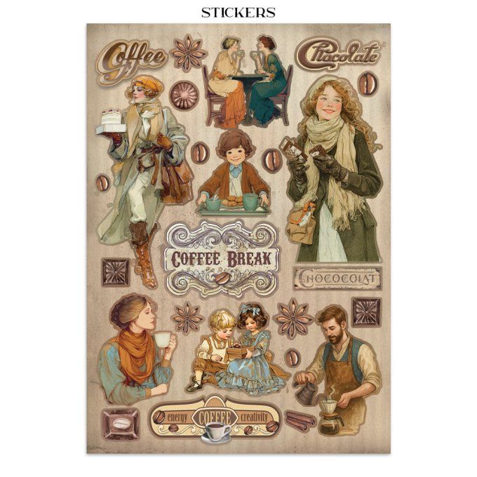 Stamperia, Junk Journal Collection Coffee and chocolate