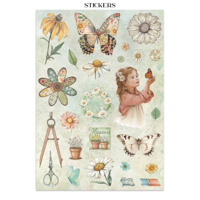 Stamperia, Junk Journal Collection Daisy art