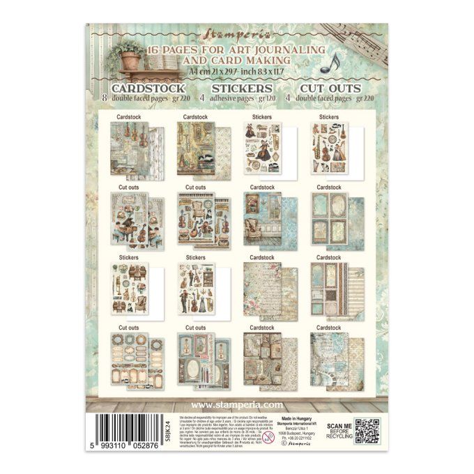 Stamperia, Junk Journal Collection Symphony