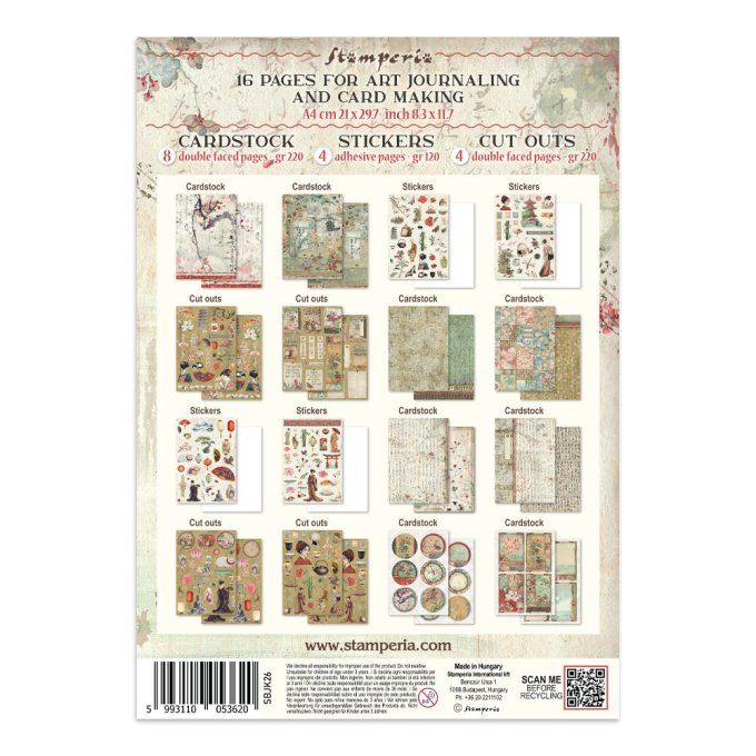 Stamperia, Junk Journal Collection Oriental Garden